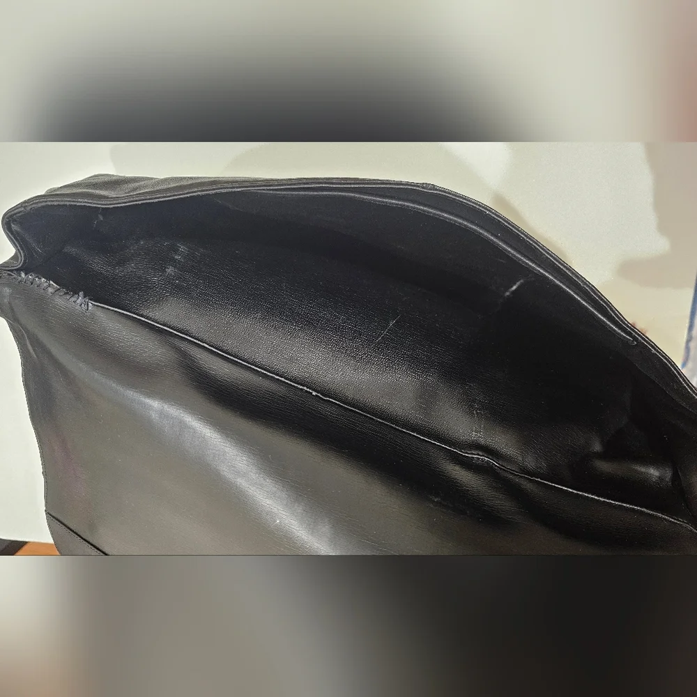 Designer Lisa Loren Vintage Black Leather Men's Bag
